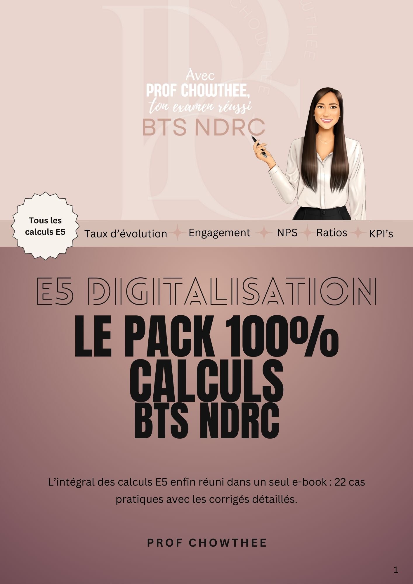 Le pack 100% calculs E5 Digitalisation - BTS NDRC